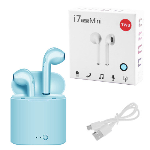 

Беспроводные bluetooth наушники i7 TWS mini 5.0 с кейсом blue