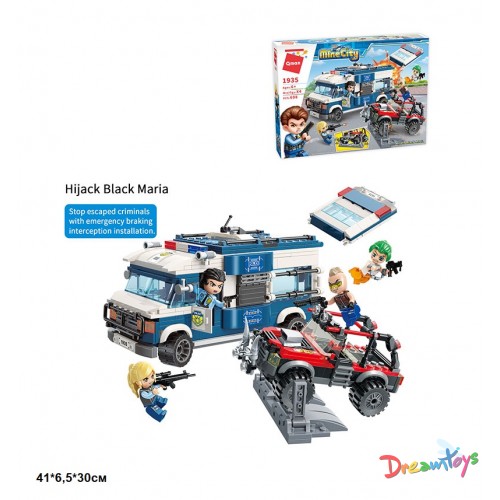 

Конструктор Полиция, машина, джип, фигурки 608 деталей Qman 1935