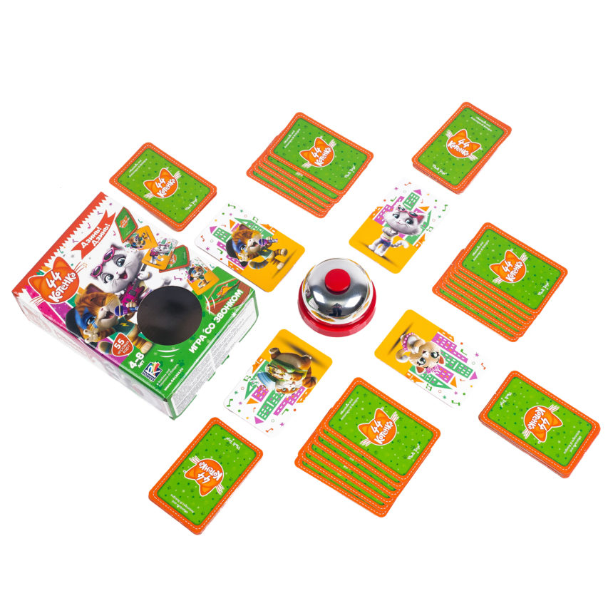 

Настольная игра со звонком Vladi Toys "44 Кота. Дзинь! Дзинь!" VT8010-06 (рус)