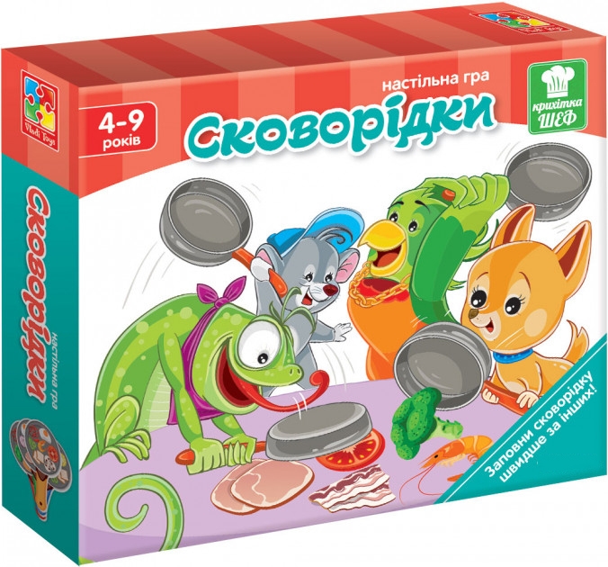 

Детская Настольная Игра Развивающая Развлекательная "Сковородки" Vladi Toys VT2309-01 (укр)