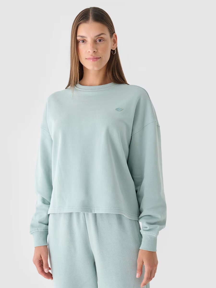 Акція на Світшот жіночий 4F Sweatshirt F1305 4FWAW24TSWSF1305-47S M Зелений від Rozetka