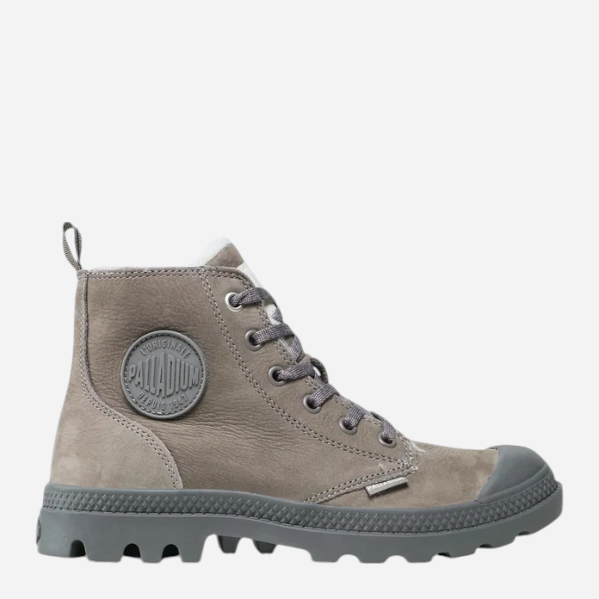 Акція на Жіночі зимові черевики високі Palladium Pampa Hi Zip Wl 95982-055-M 37.5 (4.5UK) 23.5 см Темно-сірі від Rozetka