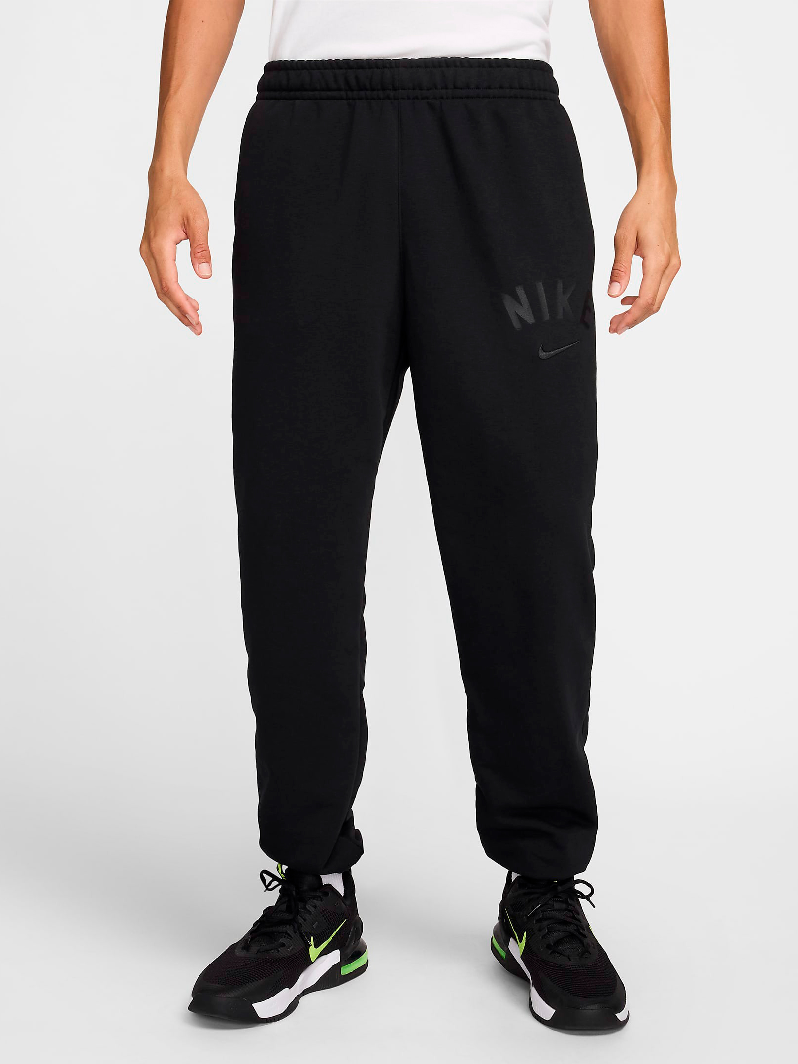 Акція на Спортивні штани утеплені чоловічі Nike M Nk Df Swoosh Fleece Jogger FV9946-010 2XL Чорні від Rozetka