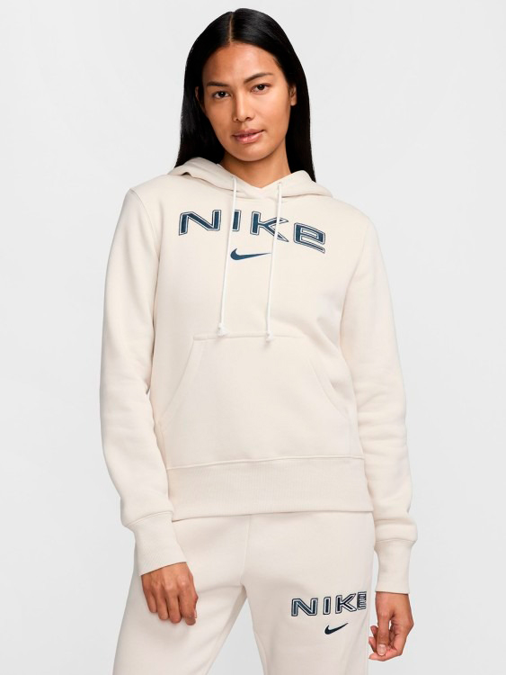 Акція на Худі тепле жіноче Nike W Nsw Phnx Flc Std Po Logo Hdy HM9751-104 S Бежеве від Rozetka