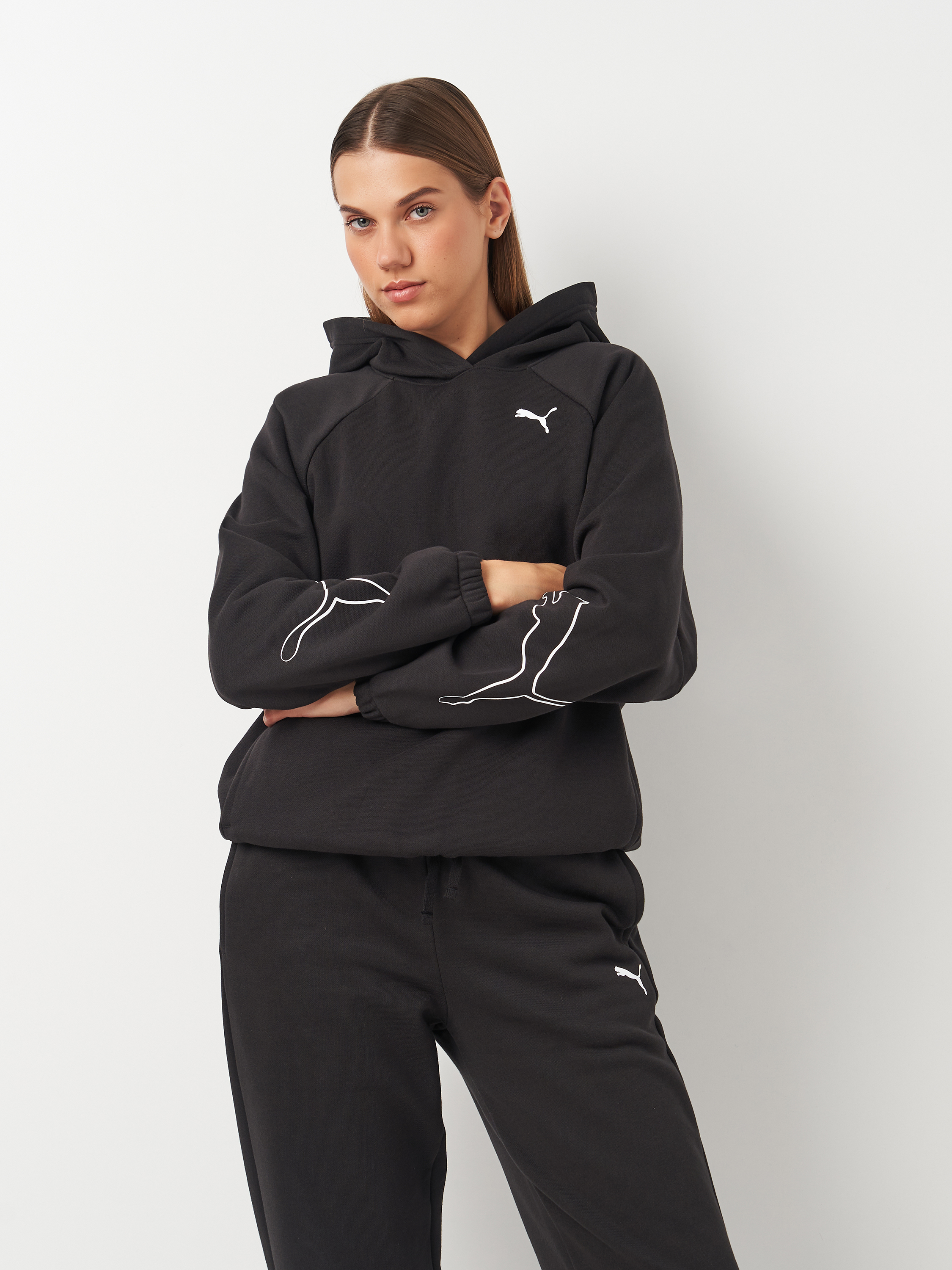 Акція на Худі тепле жіноче Puma Motion Hoodie Fl 68168101 XS Чорне від Rozetka