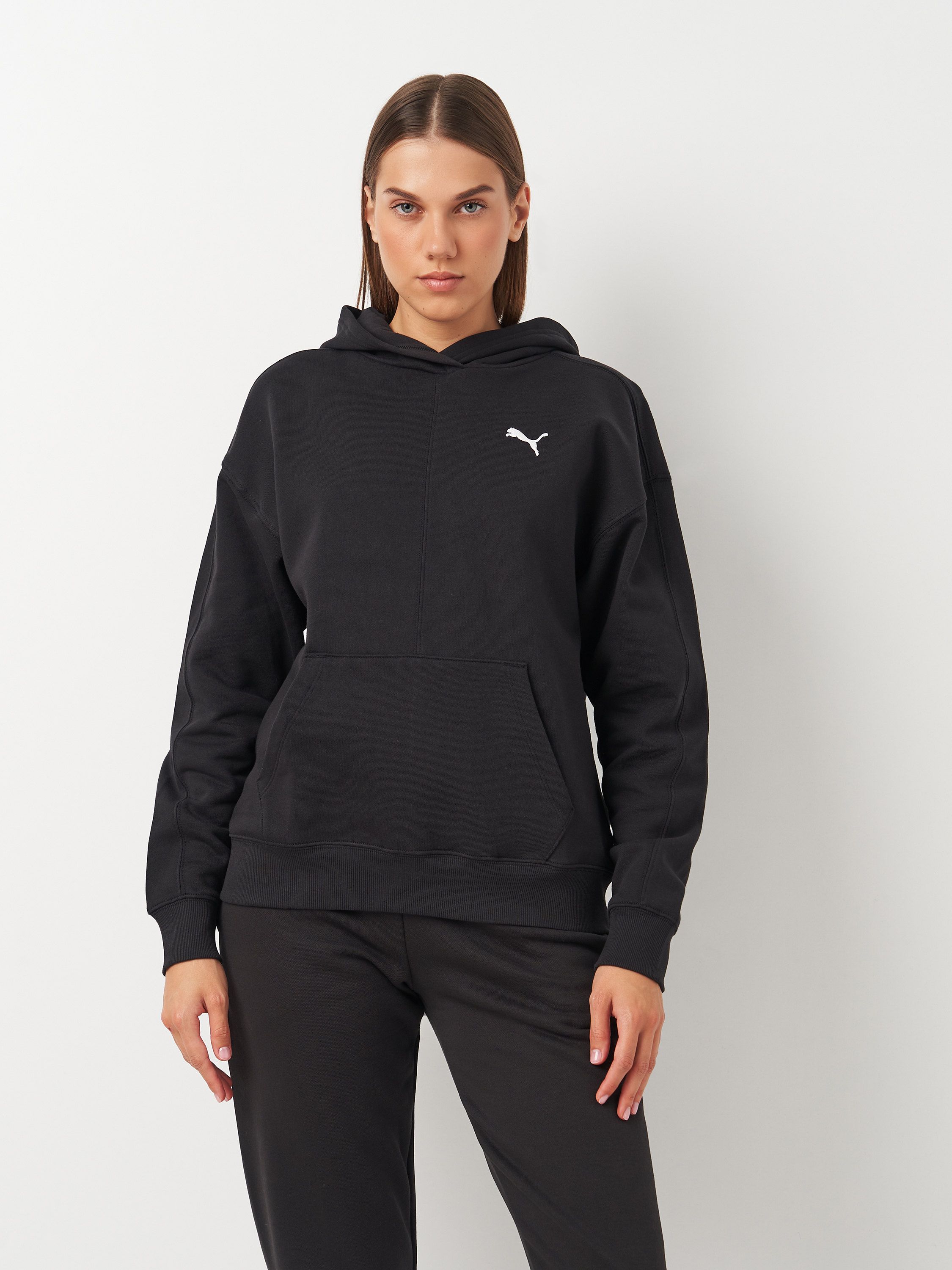 Акція на Худі тепле жіноче Puma Her Hoodie Fl 68271901 XS Чорне від Rozetka