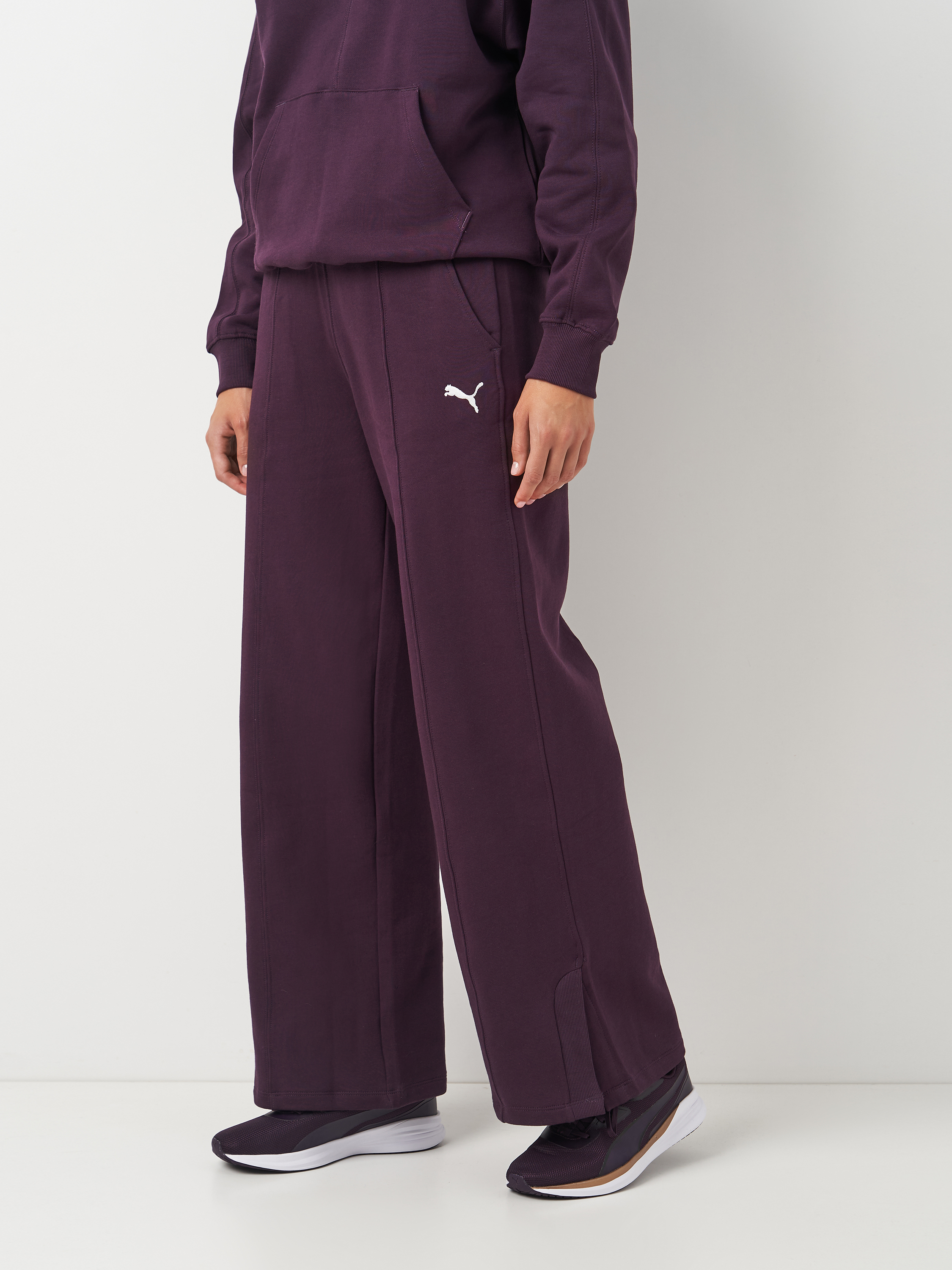 Акція на Спортивні штани утеплені жіночі Puma Her Straight Pants 68272044 XS Фіолетові від Rozetka