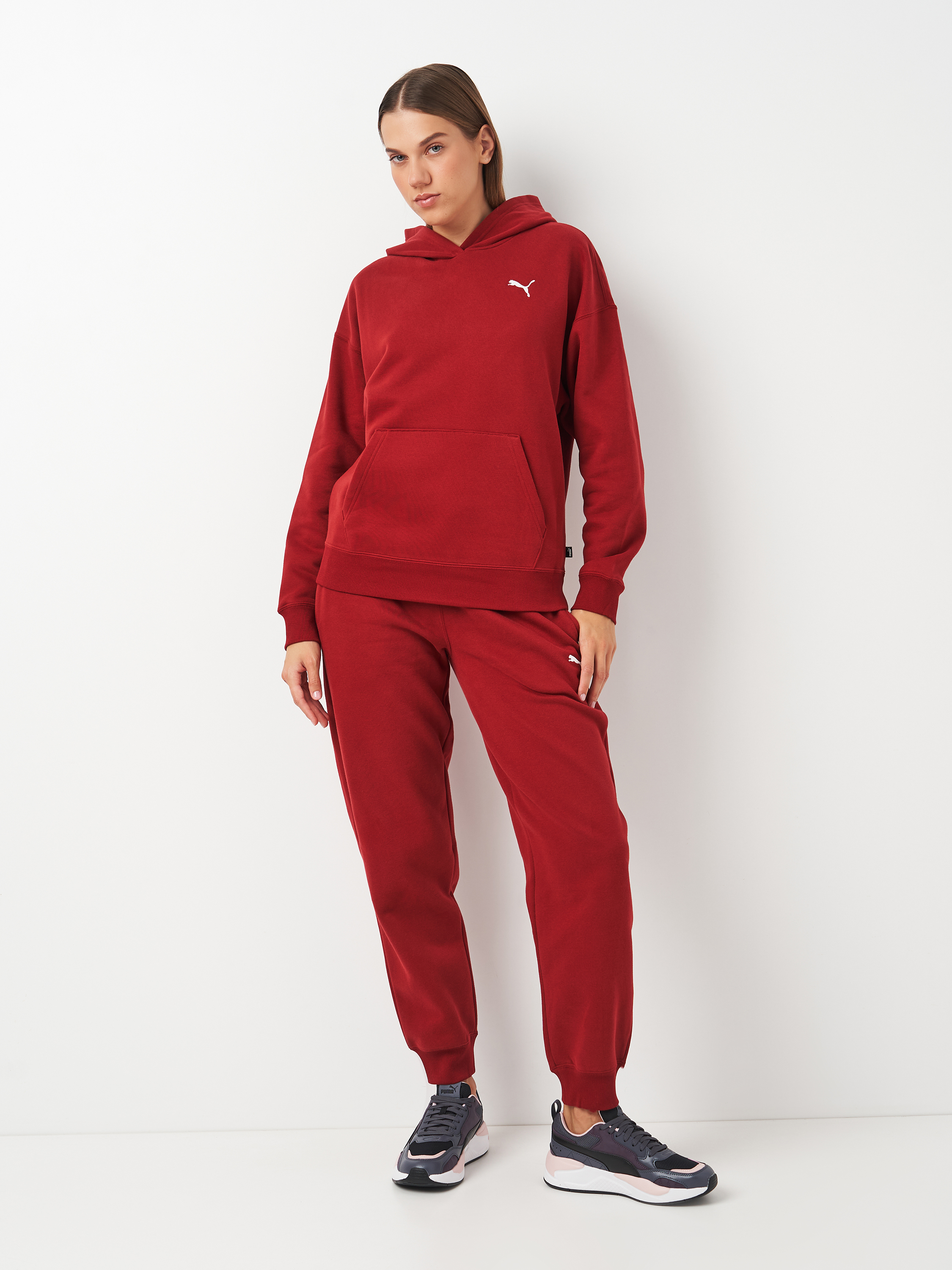 Акція на Спортивний костюм жіночий Puma Loungewear Tracksuit 68309113 XS Бордовий від Rozetka