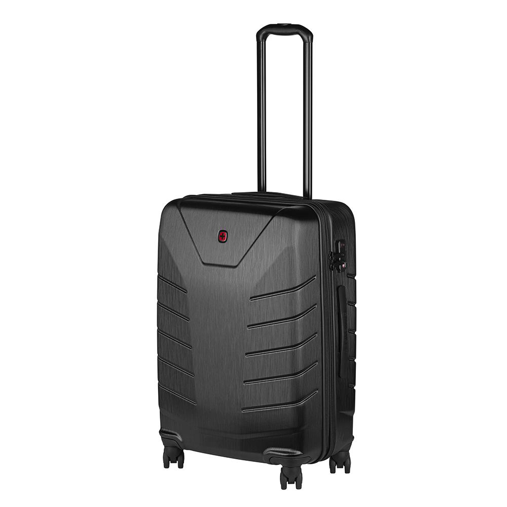 

Пластиковый дорожный чемодан 46х66см на 4 колесах Wenger Pegasus Средний Черный (610119)