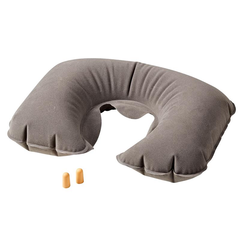 

Надувная подушка на шею для путешествий и беруши Wenger Inflatable Neck Pillow Серая (604585)