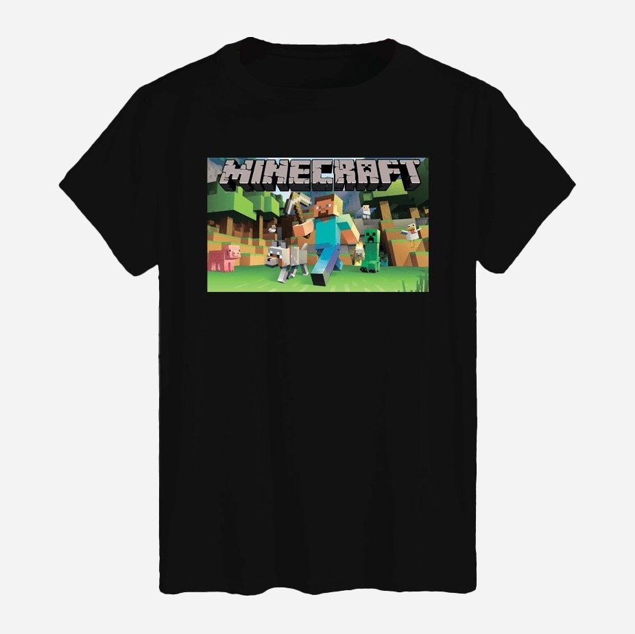 Акція на Футболка бавовняна довга чоловіча Likey Minecraft M150-1619 XL Чорна від Rozetka