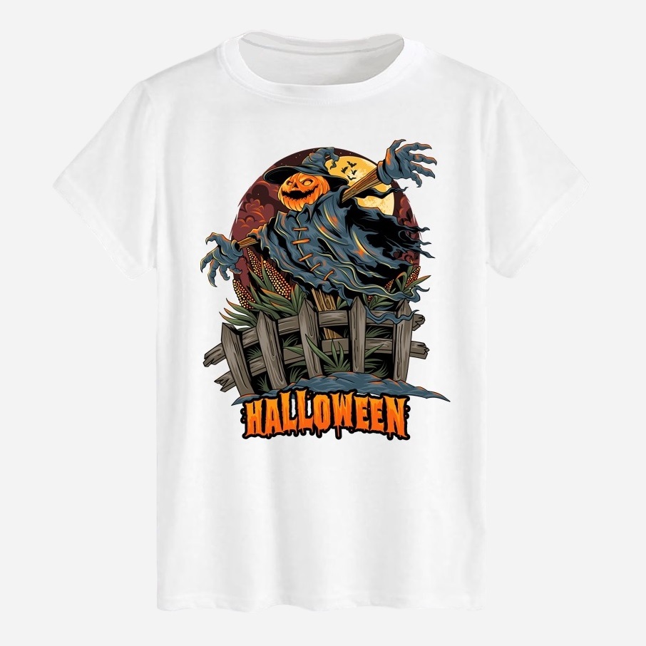 Акція на Футболка бавовняна довга чоловіча Likey Halloween M150-2318 3XL Біла від Rozetka