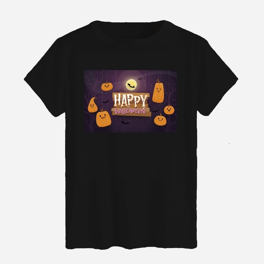 Акція на Футболка бавовняна довга чоловіча Likey Happy Halloween M150-2319 L Чорна від Rozetka