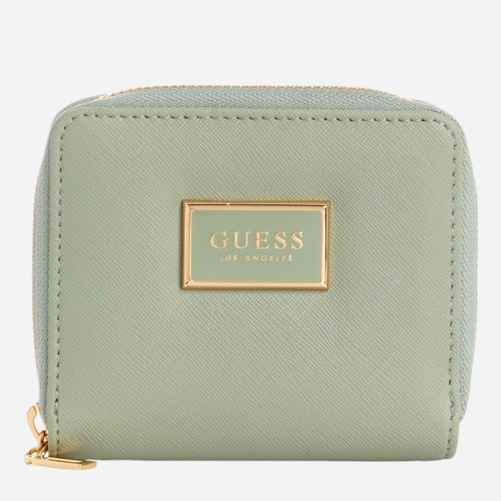 Акція на Гаманець жіночий зі штучної шкіри для карток Guess 199170041 Зелений від Rozetka