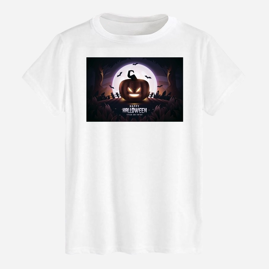 Акція на Футболка бавовняна довга чоловіча Likey Dark pumpkin Хеловін M150-2304 XXL Біла від Rozetka