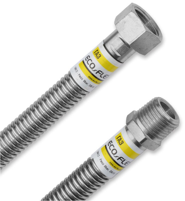 

Шланг для газу ECO-FLEX "Газ СТАНДАРТ" 1/2" ВН, довжина - 120 см