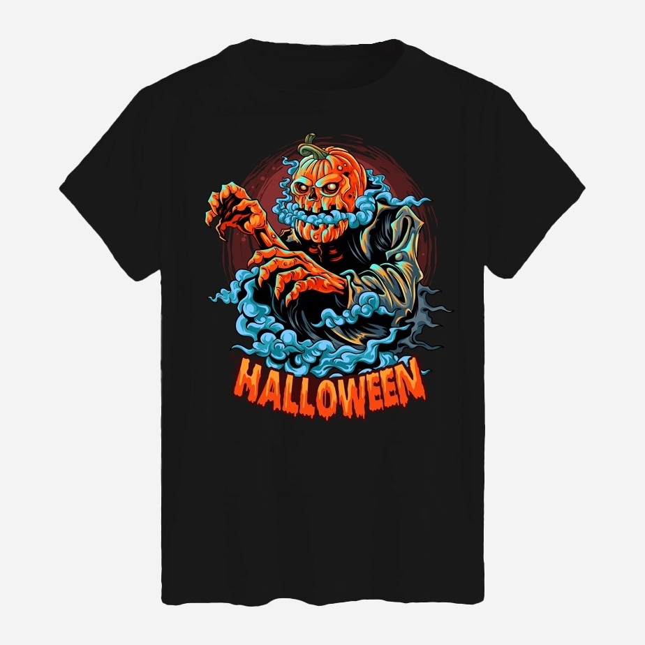 Акція на Футболка бавовняна довга чоловіча Likey Halloween M150-2317 XL Чорна від Rozetka