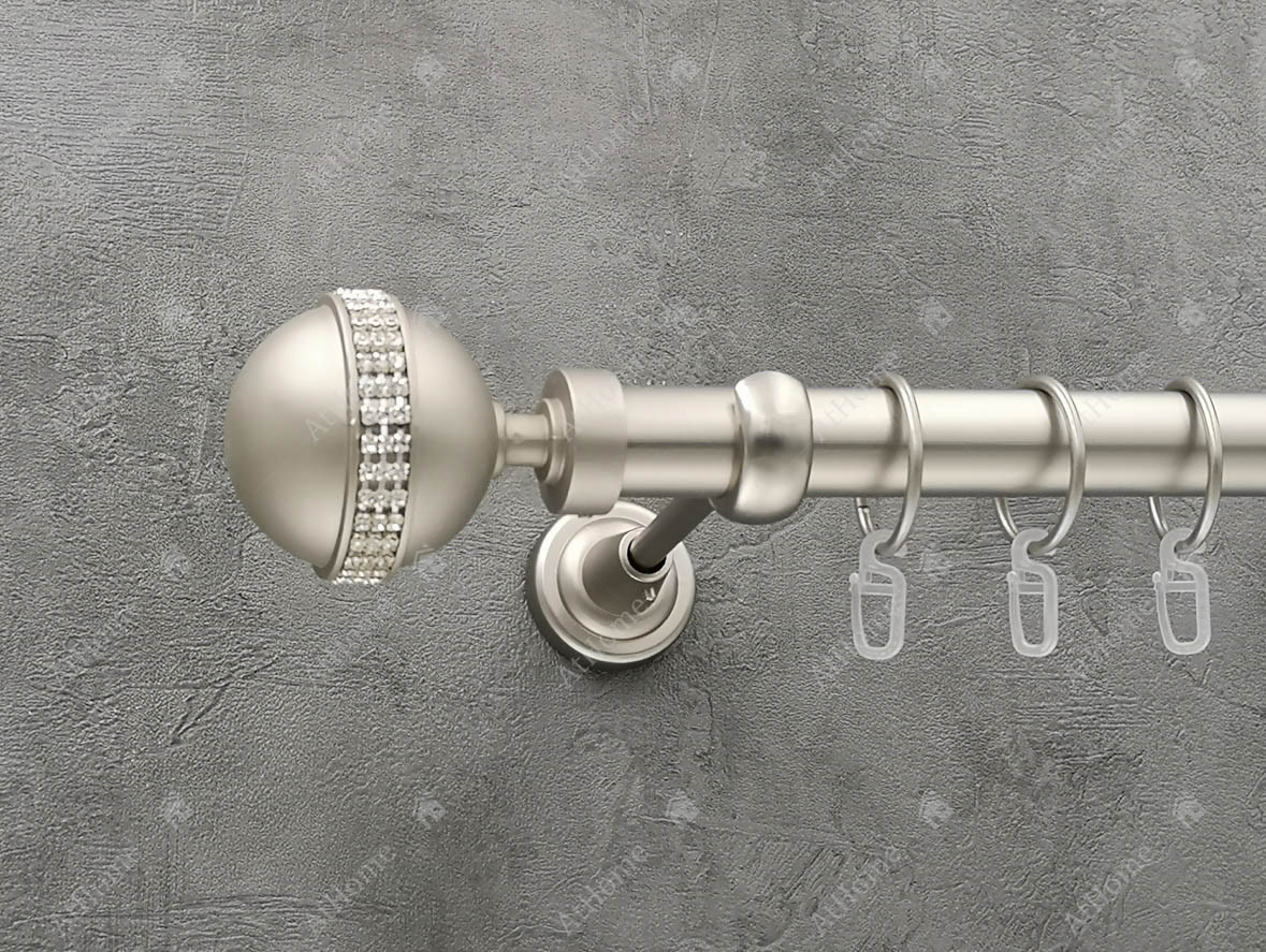 

Карниз Quadrum Авея 200 см одинарный Сатин 25 мм гладкая (кольца с крючками)