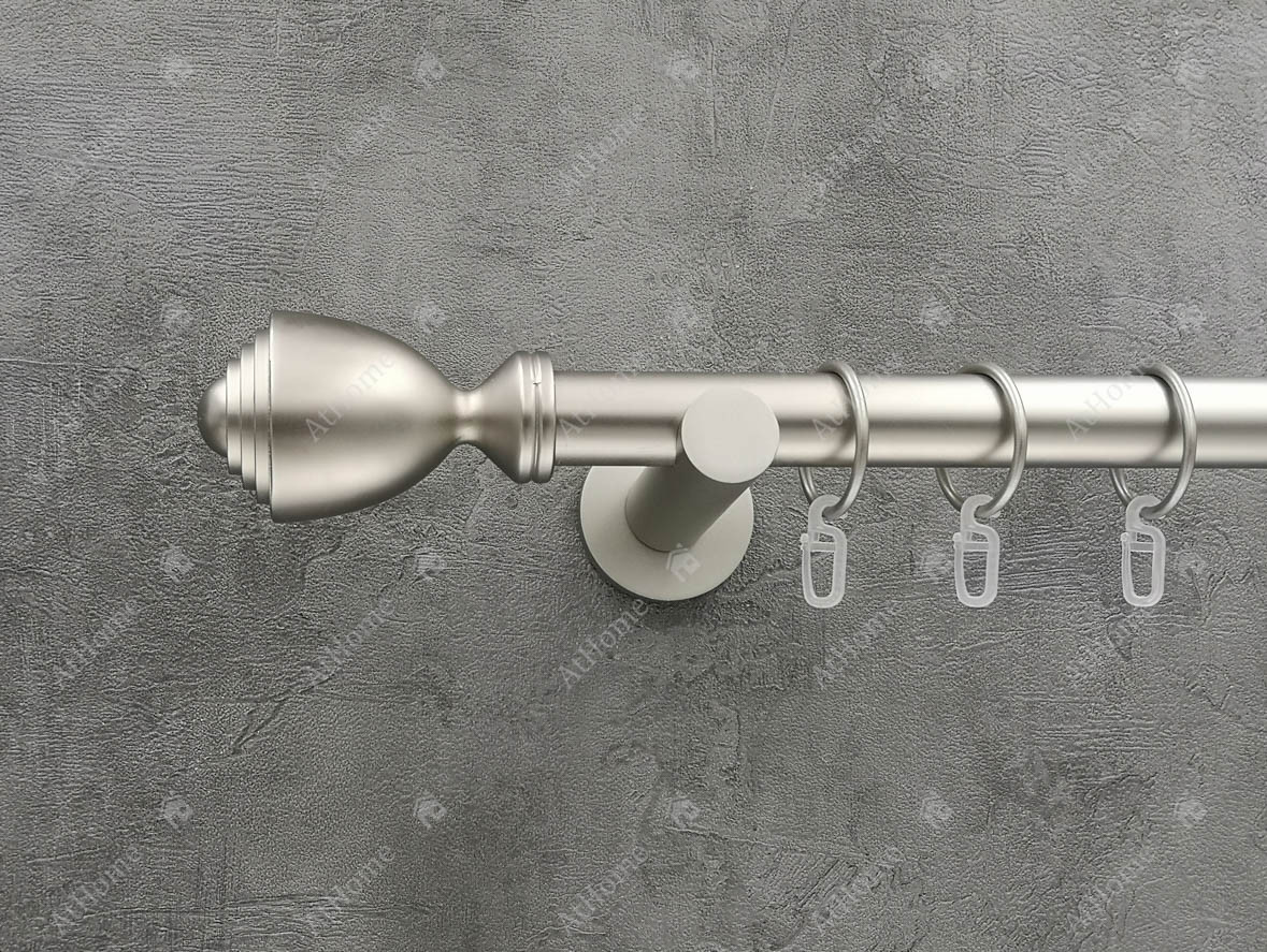 

Карниз Quadrum Палацио 300 см одинарный универсальный Сатин 25 мм гладкая (кольца с крючками)