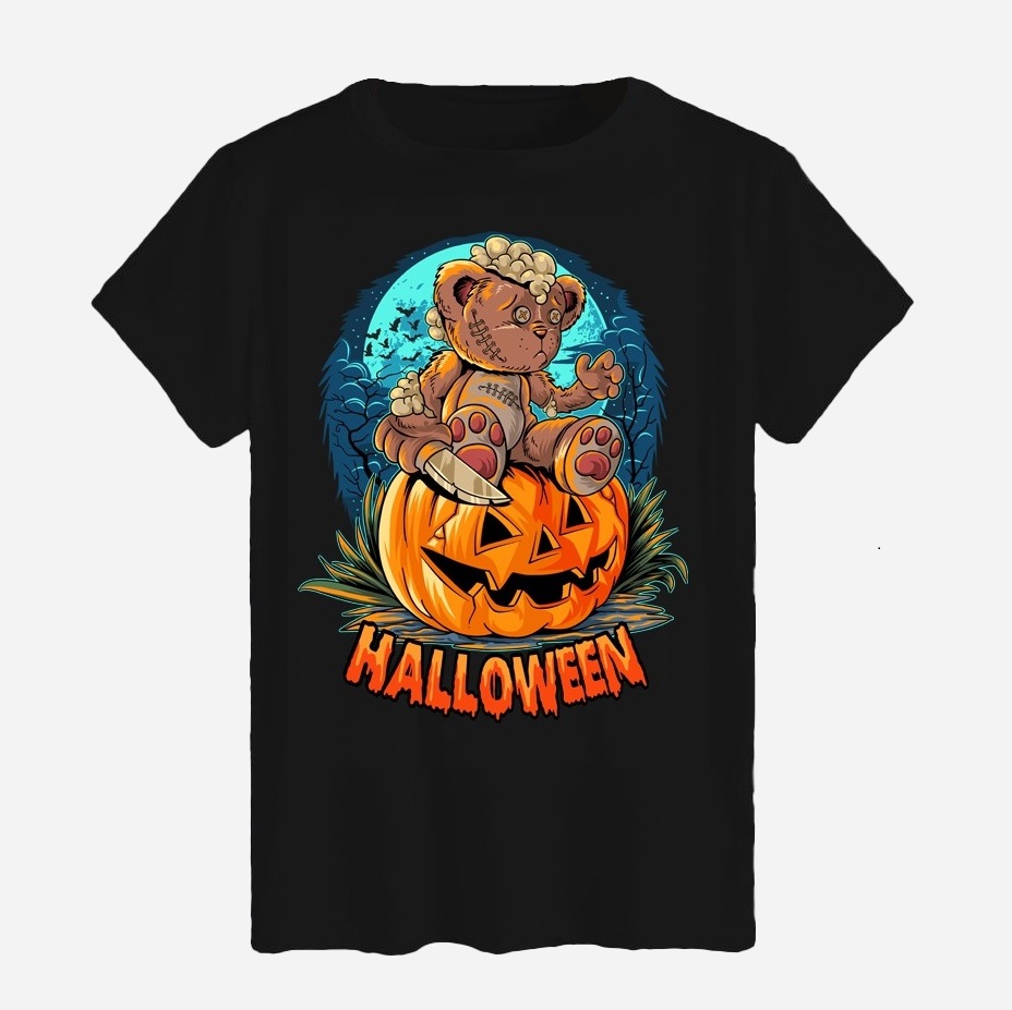 Акція на Футболка бавовняна довга чоловіча Likey Halloween M150-2308 M Чорна від Rozetka