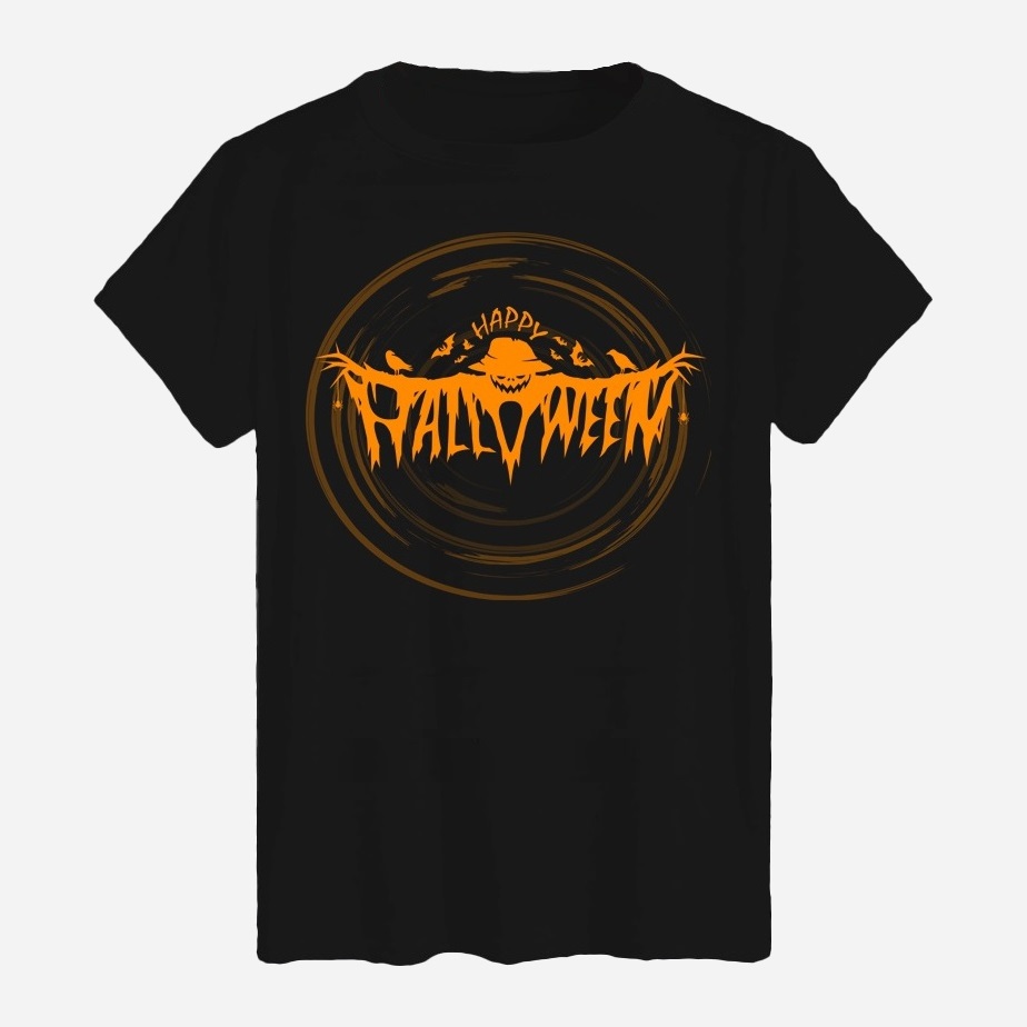 Акція на Футболка бавовняна довга чоловіча Likey Happy Halloween M150-2322 XXL Чорна від Rozetka