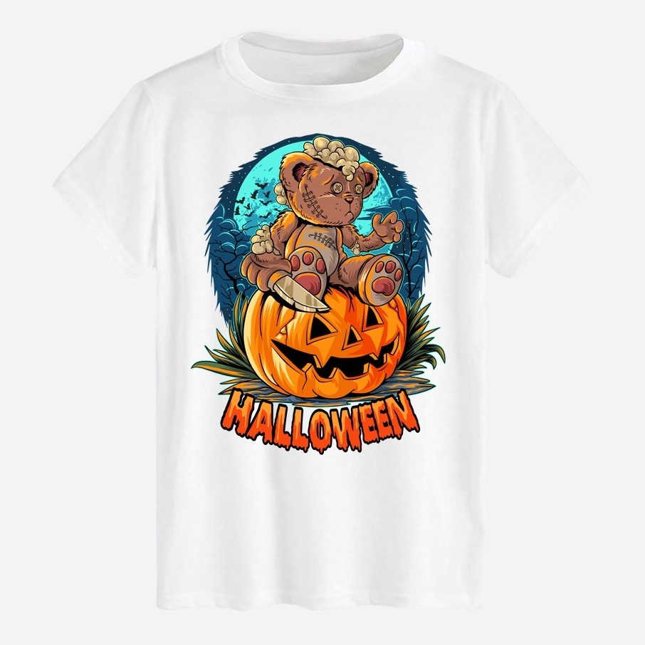 Акція на Футболка бавовняна довга чоловіча Likey Halloween M150-2308 M Біла від Rozetka