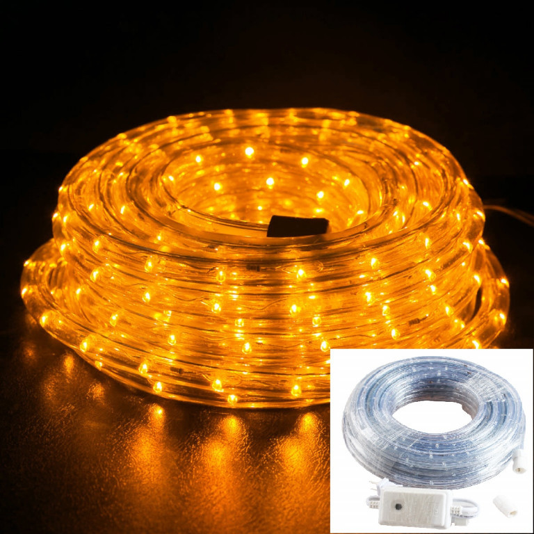 

Светодиодная гирлянда лента дюралайт 10 м светодиодный Led Золотистый