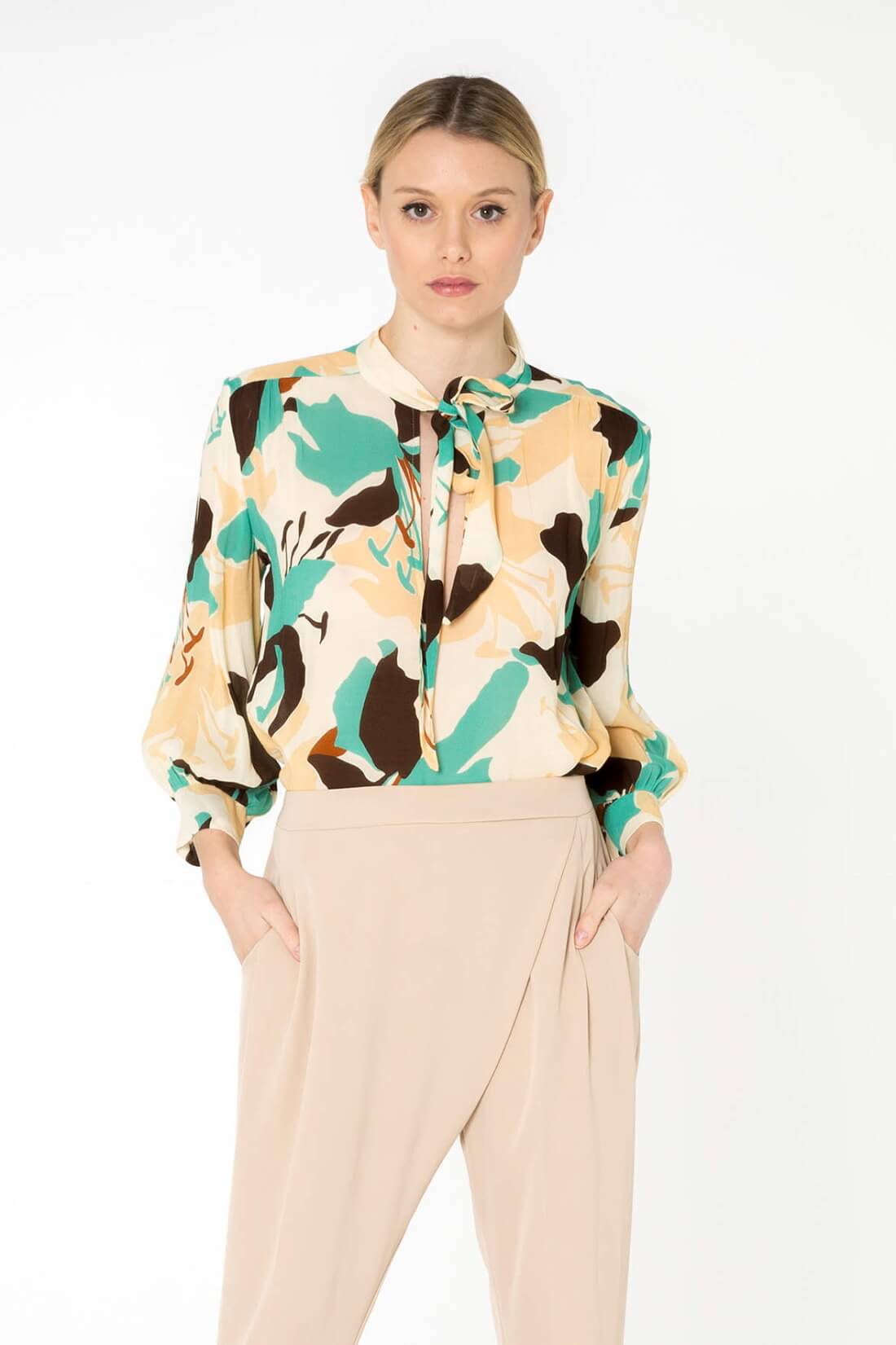 

Блуза Cristina Gavioli Multicolor 48 разноцветный (CP0028_crema-moro-ti)