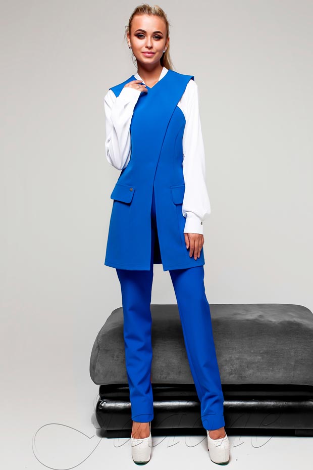 

Женский JADONE FASHION костюм из костюмной ткани с карманами-обманками Канди цвет электрик  (Костюм Канди электрик, Женский JADONE FASHION костюм из костюмной ткани с карманами-обманками Канди цвет электрик S (Костюм Канди электрик)