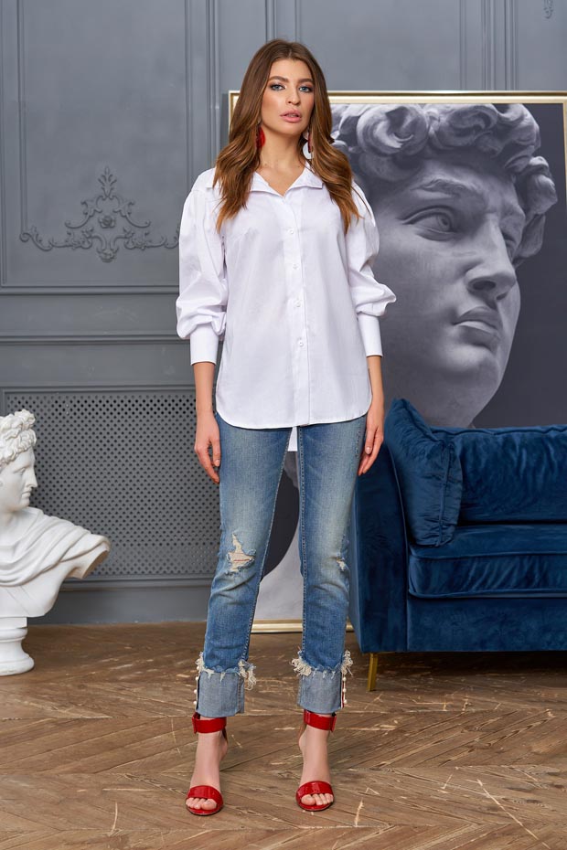 

Женская JADONE FASHION коттоновая рубашка Марика цвет белый  (Рубашка Марика белый, Женская JADONE FASHION коттоновая рубашка Марика цвет белый L (Рубашка Марика белый)