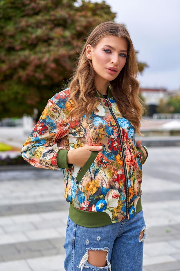 

Бомбер JADONE FASHION Рада комбинированный S (Бомбер Рада комбинированный)