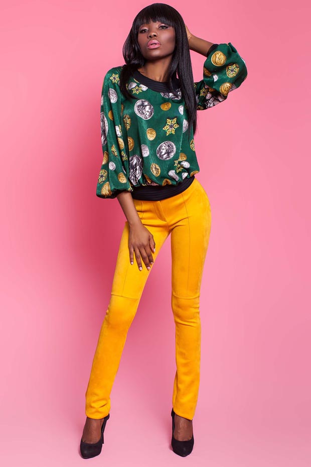 

Женские JADONE FASHION замшевые брюки со средней посадкой Никки цвет горчица S (Брюки Никки горчица)
