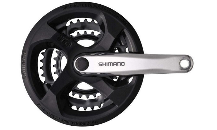 

Шатуны Shimano FC-M131, 170мм, 42X34X24, защита звезд.