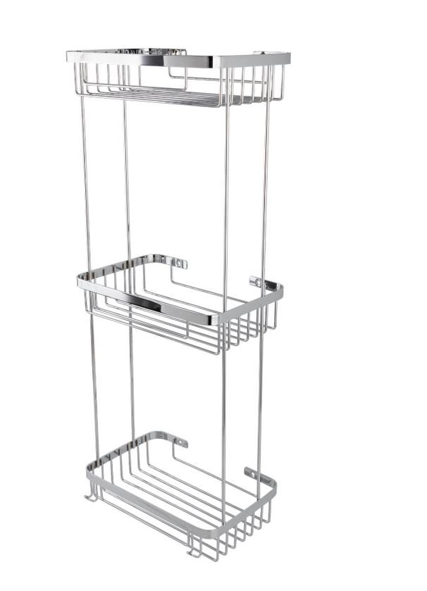 

Полка в ванную из нержавеющей стали тройная Atak 22 x 15 см 10030