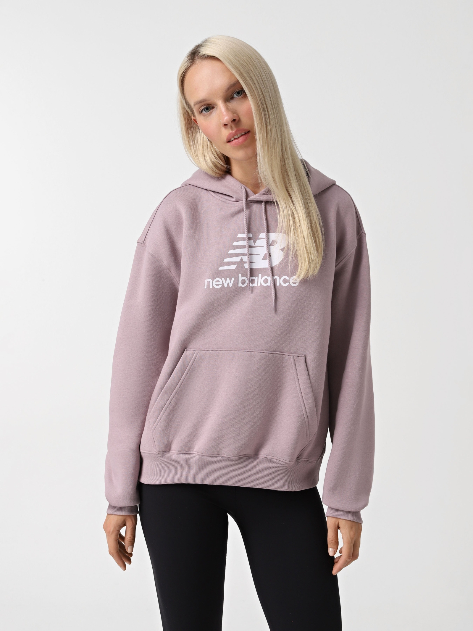 Акція на Худі жіноче New Balance Essentials Fleece WT41506ICW L Світло-бузкове від Rozetka