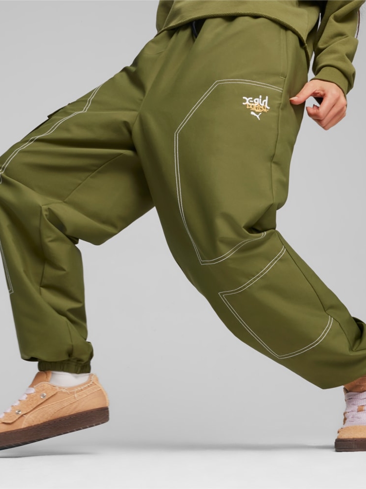 Акція на Спортивні штани жіночі Puma X X-GIRL Cargo Pants 62471933 XS Зелені від Rozetka