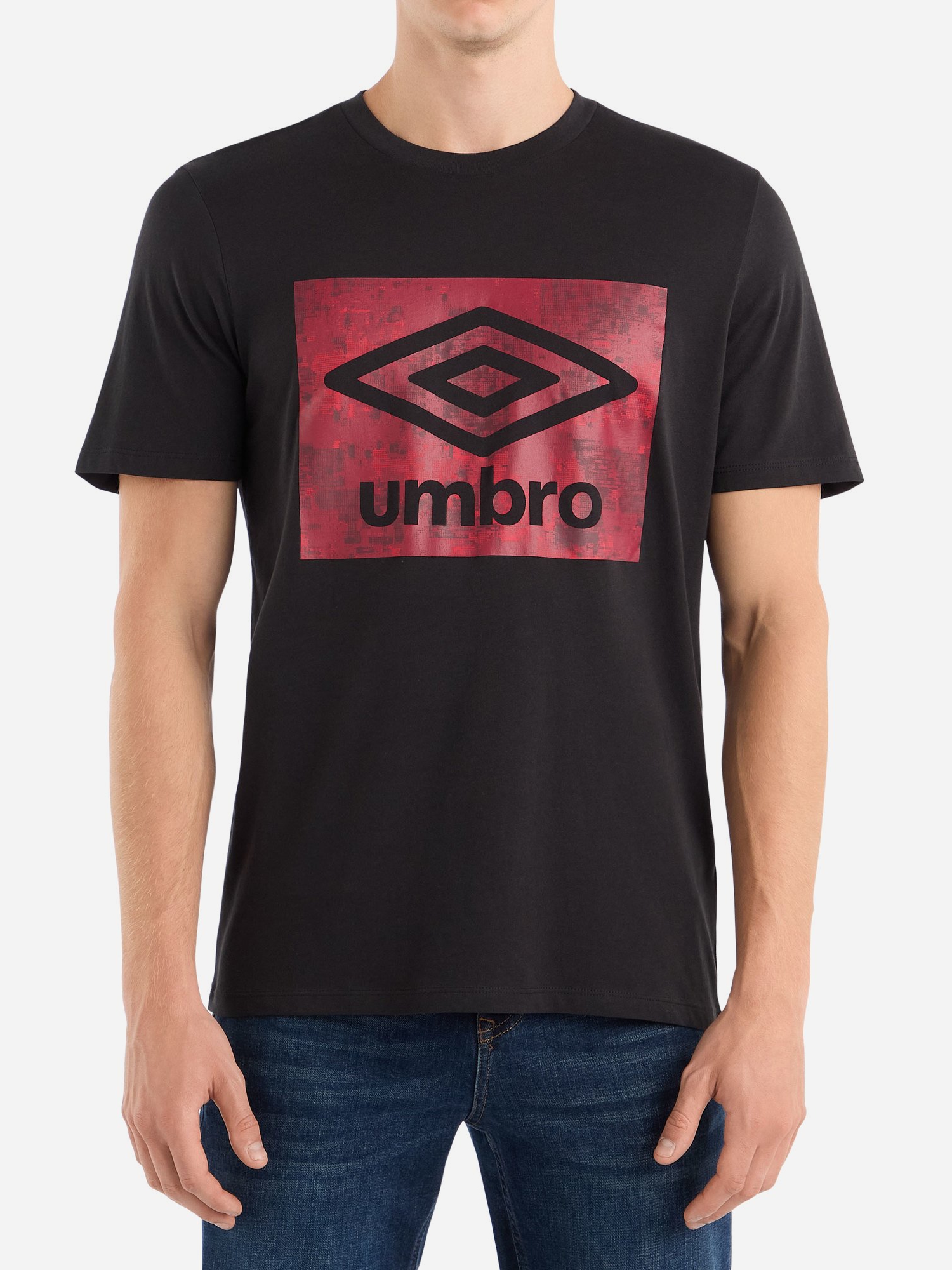 Акція на Футболка бавовняна довга чоловіча Umbro Digi Camo Box Graphic Tee 66437U-060 2XL Чорна від Rozetka