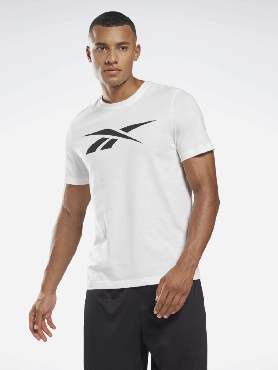 Акція на Футболка бавовняна довга чоловіча Reebok Gs Vector Tee HD3997 2XL Біла від Rozetka