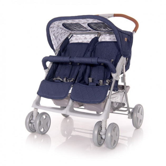 

Детская коляска для двойни Lorelli Twin (TWIN DARK BLUE CLOUDS+MAMA BAG)