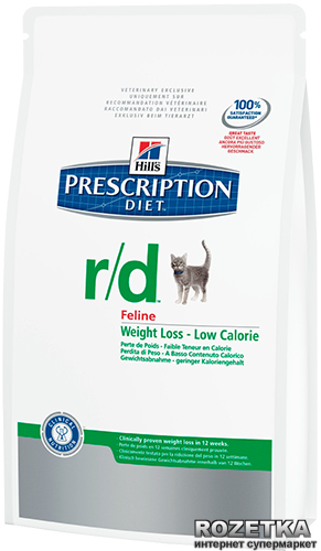 Акція на Сухой корм для кошек Hill's Prescription Diet Feline r/d 5 кг (4318,08) (052742431802) від Rozetka UA