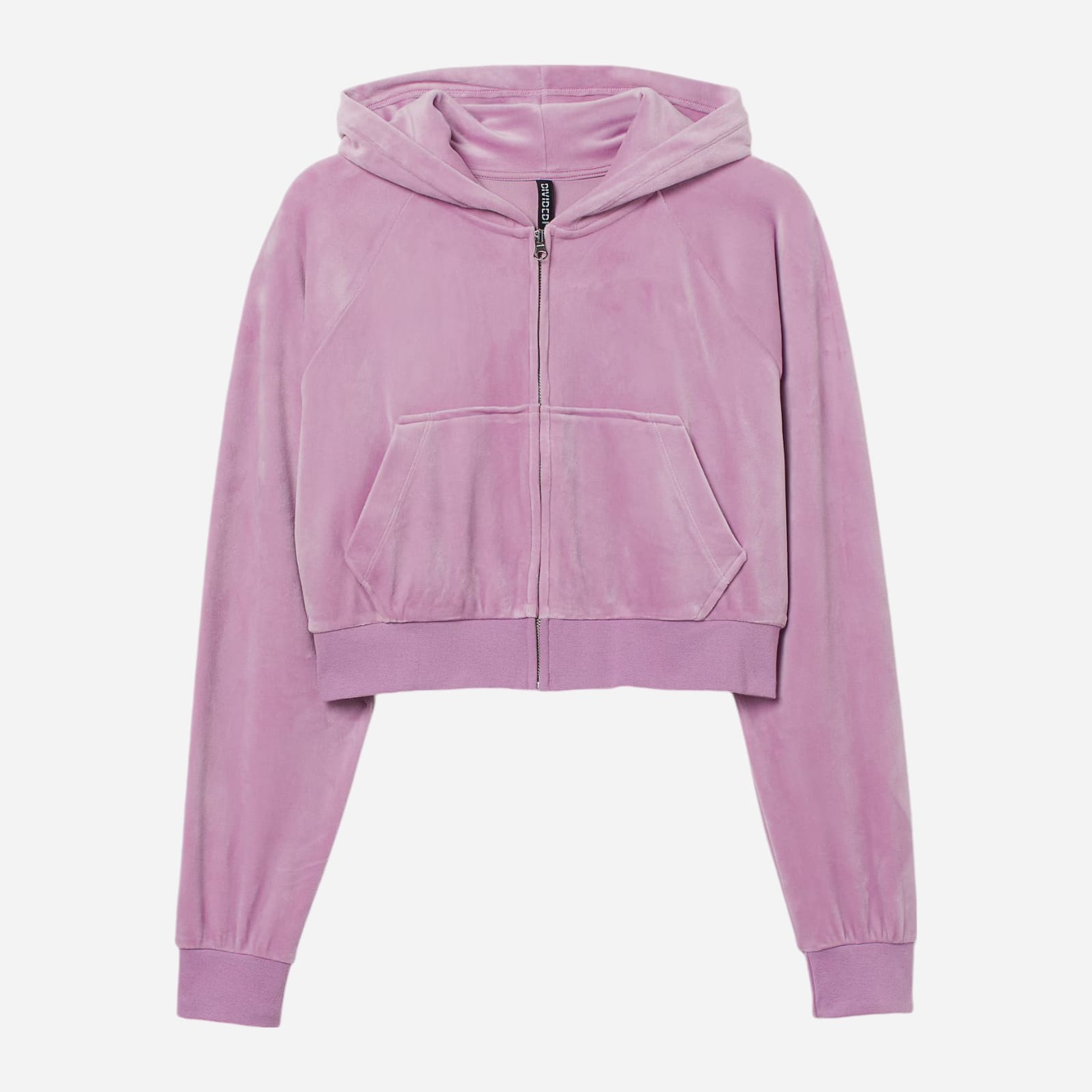 Акція на Толстовка на блискавці з капюшоном жіноча H&M 271017820_purple 2XL Світло-бузкова від Rozetka