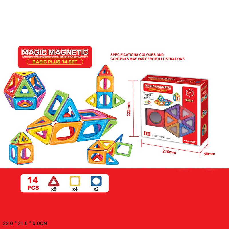 

Магнитный конструктор MAGIC MAGNETIC 14 деталей(JH8627)