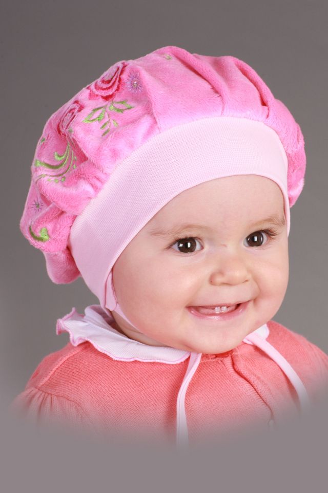 

Шапка берет для девочки демисезонная Babasik 57913 р48 46см розовый 57914