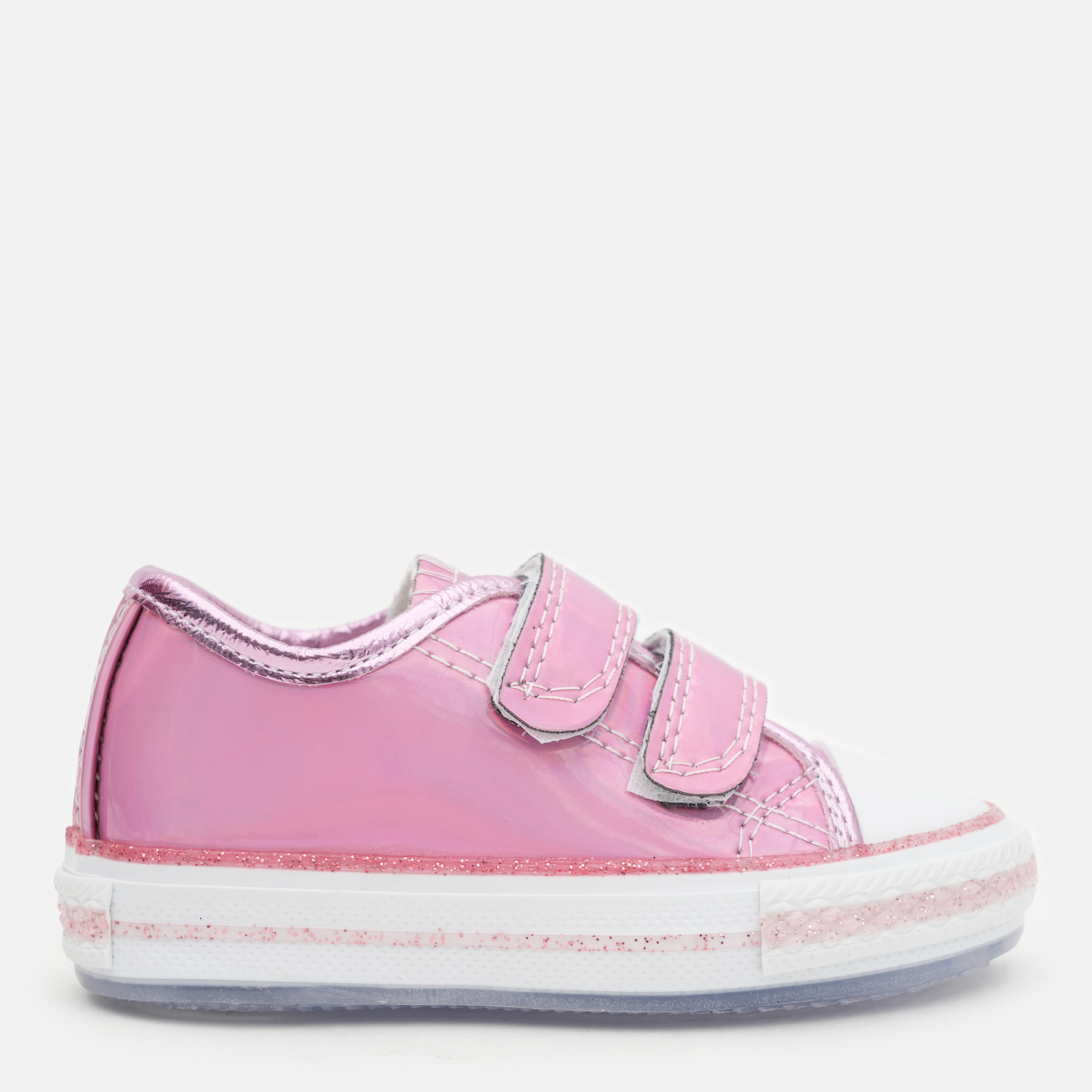 Акція на Дитячі кеди для дівчинки VUVU KIDS Leather-Pink. lace. sequined 3736 6.5 23 Рожеві від Rozetka