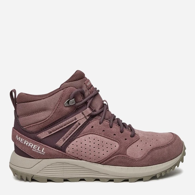 Акція на Жіночі черевики з мембраною низькі Merrell Wildwood Mid Ltr Wp J068104 41 (10USA/45419UK) 25.5 см Marron/Burlwood від Rozetka