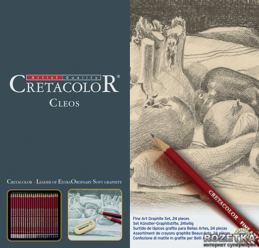 

Набор графитных карандашей Cretacolor Cleos 24 шт (9002592160248)