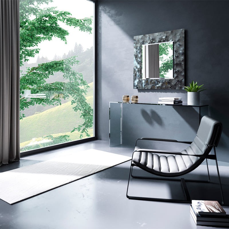 

Зеркало Spark-decor SPARK GREY в оплавленной раме 1000 х 1000