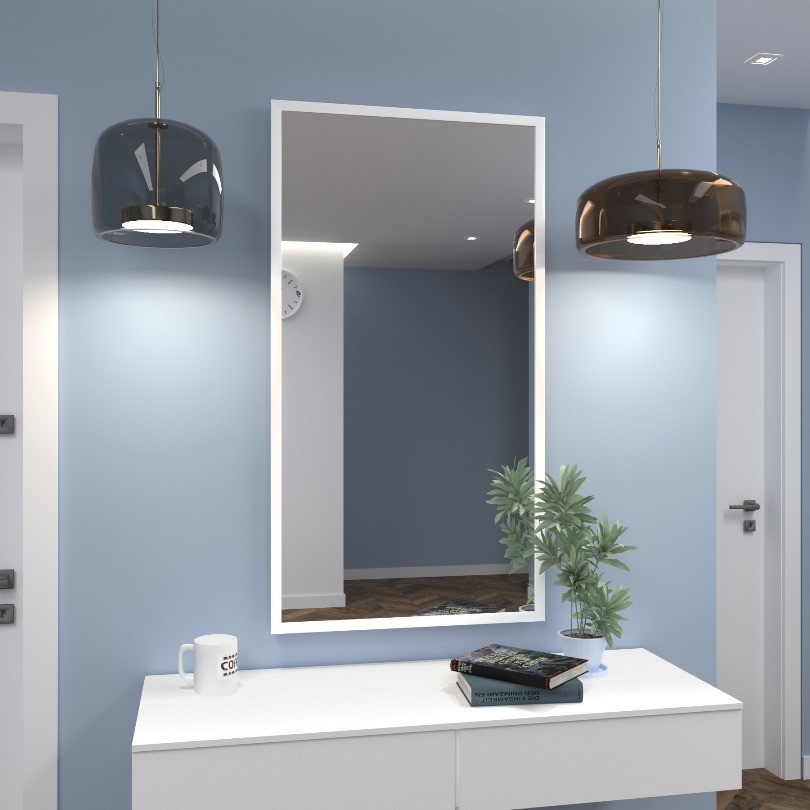 

Зеркало в прихожую Spark-decor Hello White 600 х 600