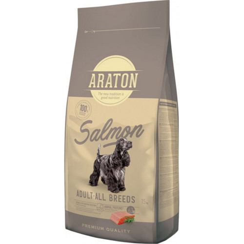 

Сухой корм Araton Adult All Breeds Salmon для собак весом от 5 до 60 кг, 3 кг