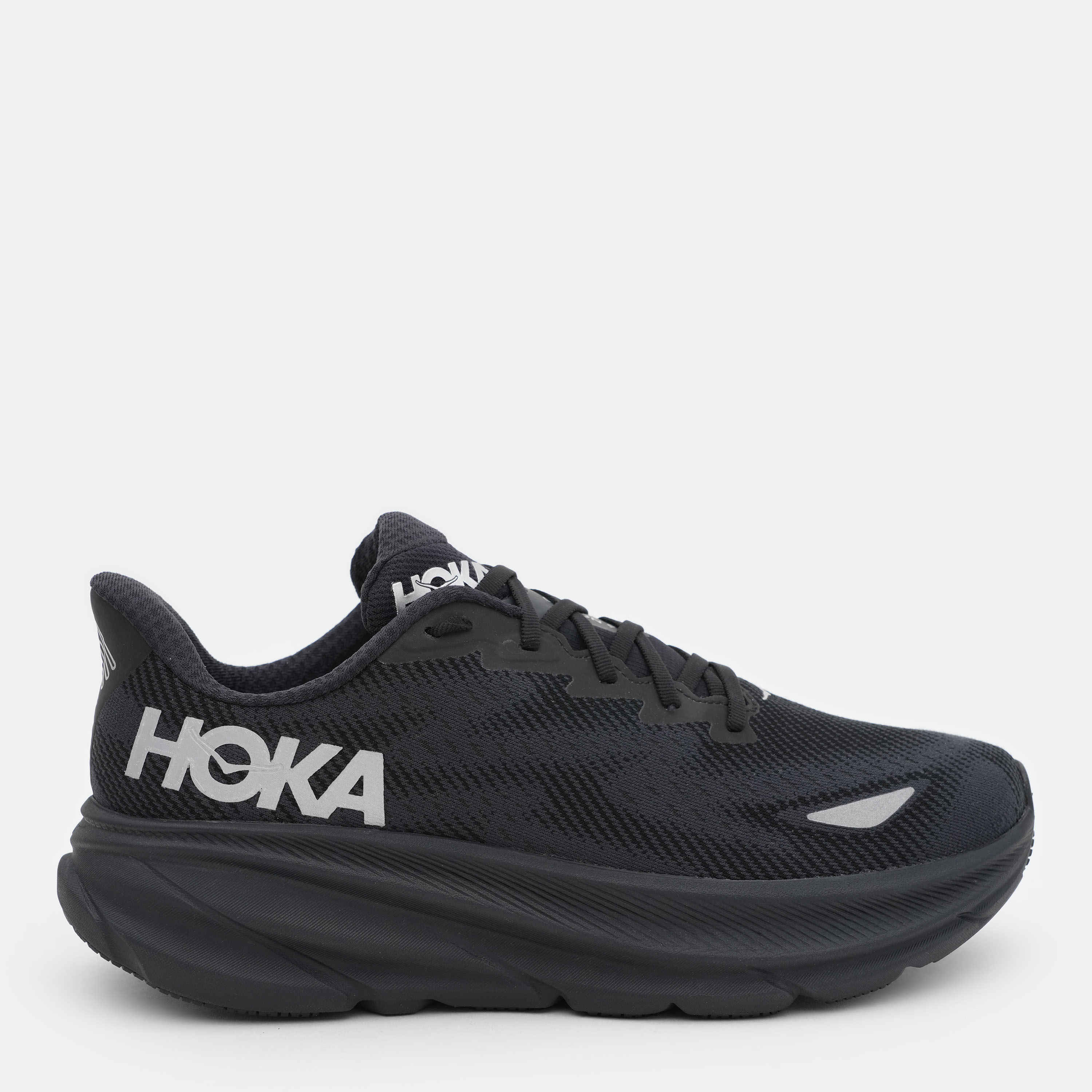 Акція на Чоловічі кросівки для бігу з Gore-Tex HOKA ONE ONE M Clifton 9 Gtx 1141470F-BBLC 46.5 (12US) 30 см Чорні від Rozetka